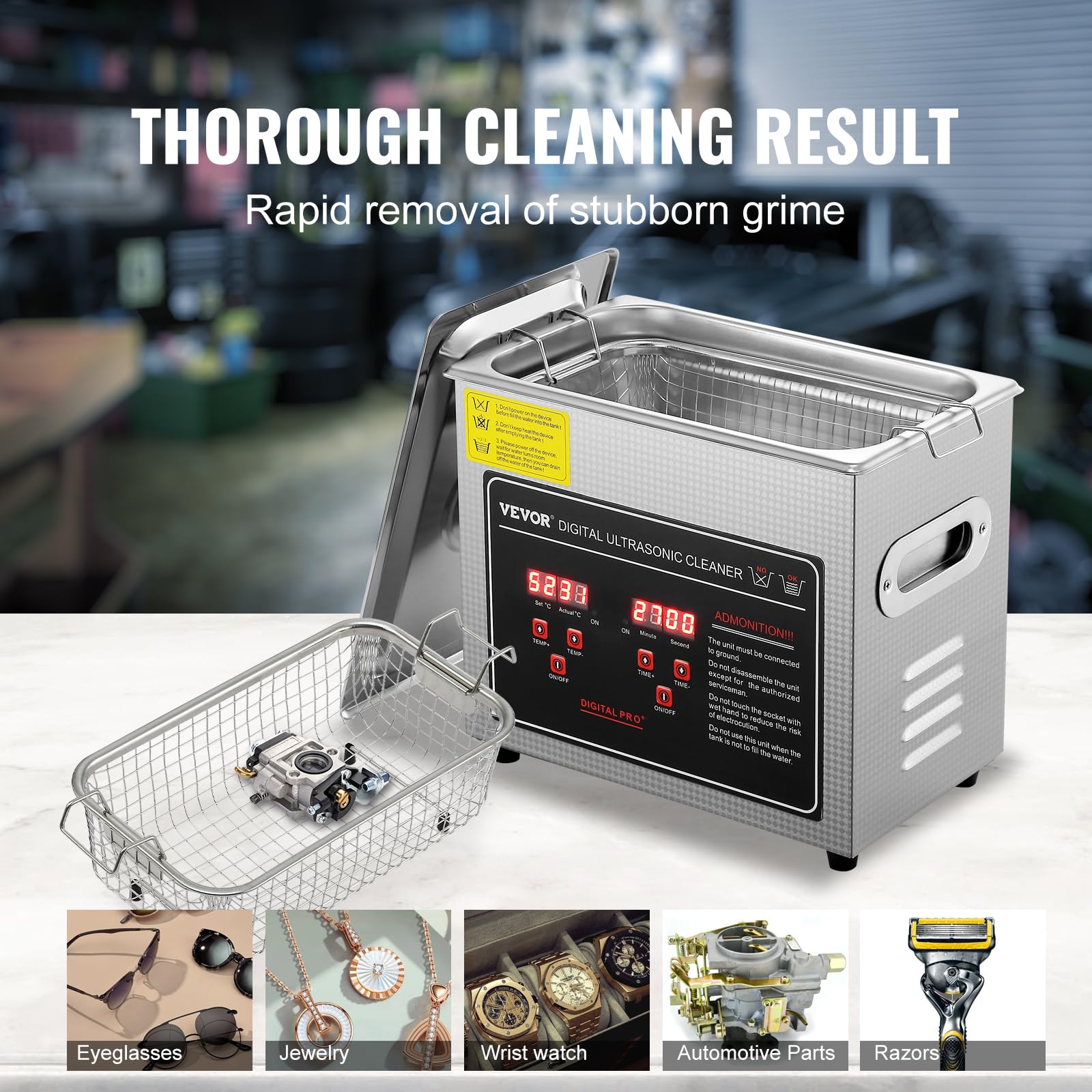 Jewelry cleaning with VEVOR ultrasonic cleaner 3L