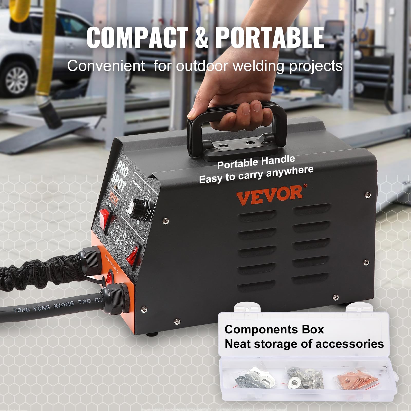 16 types of welding accessories included with kit