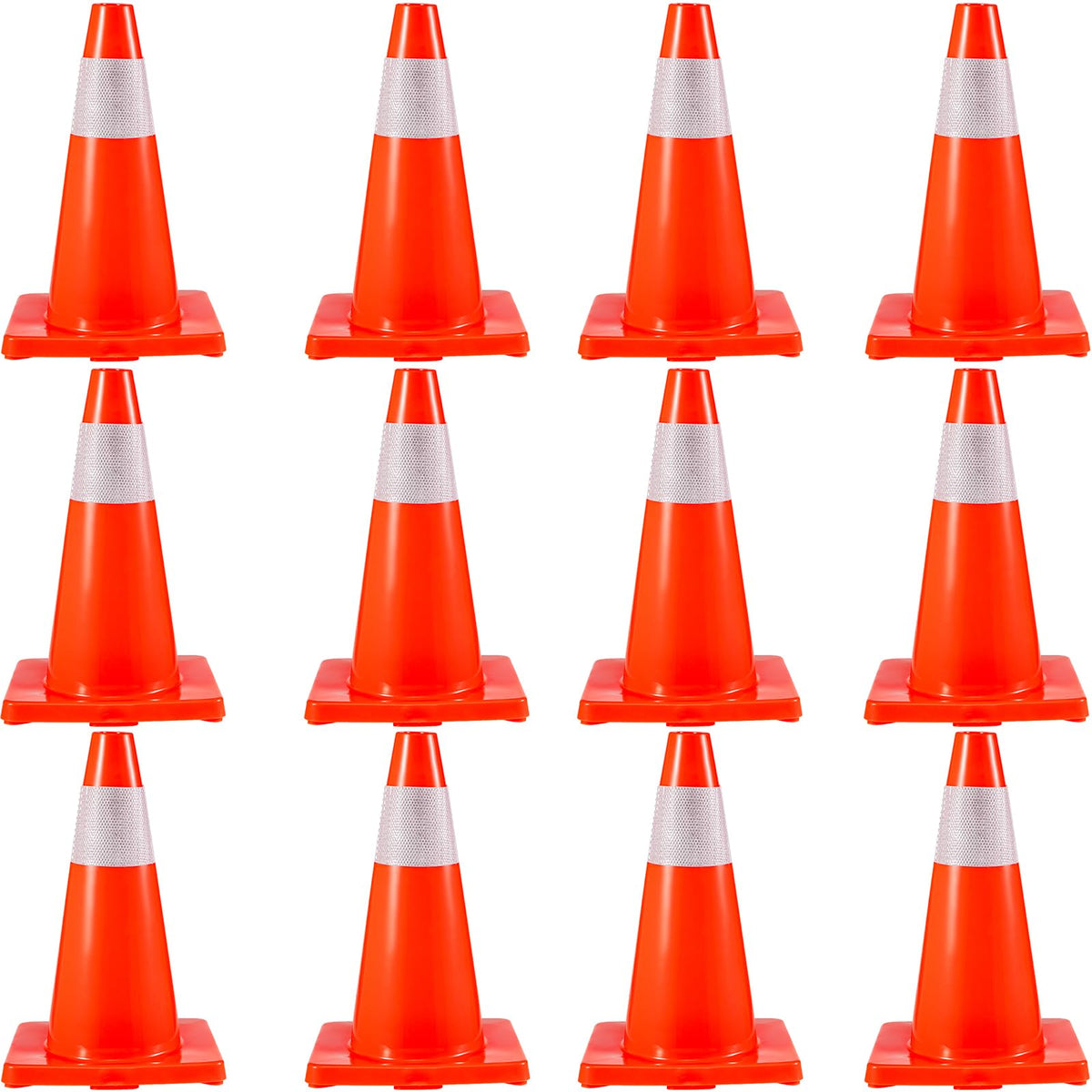 VEVOR traffic cones orange 18 inch with reflective collar