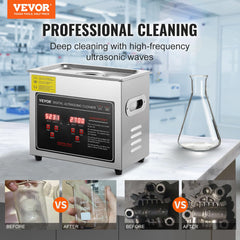SUS304 stainless steel tank and basket inside VEVOR cleaner