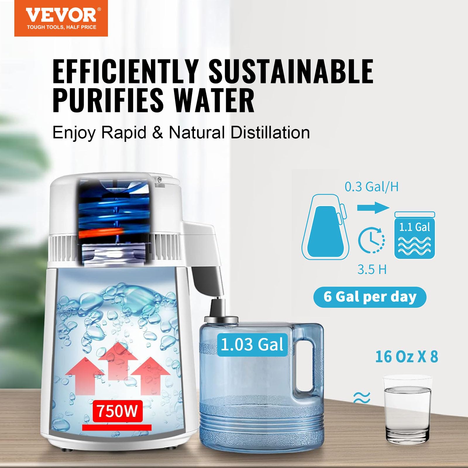 VEVOR water distiller 4L capacity