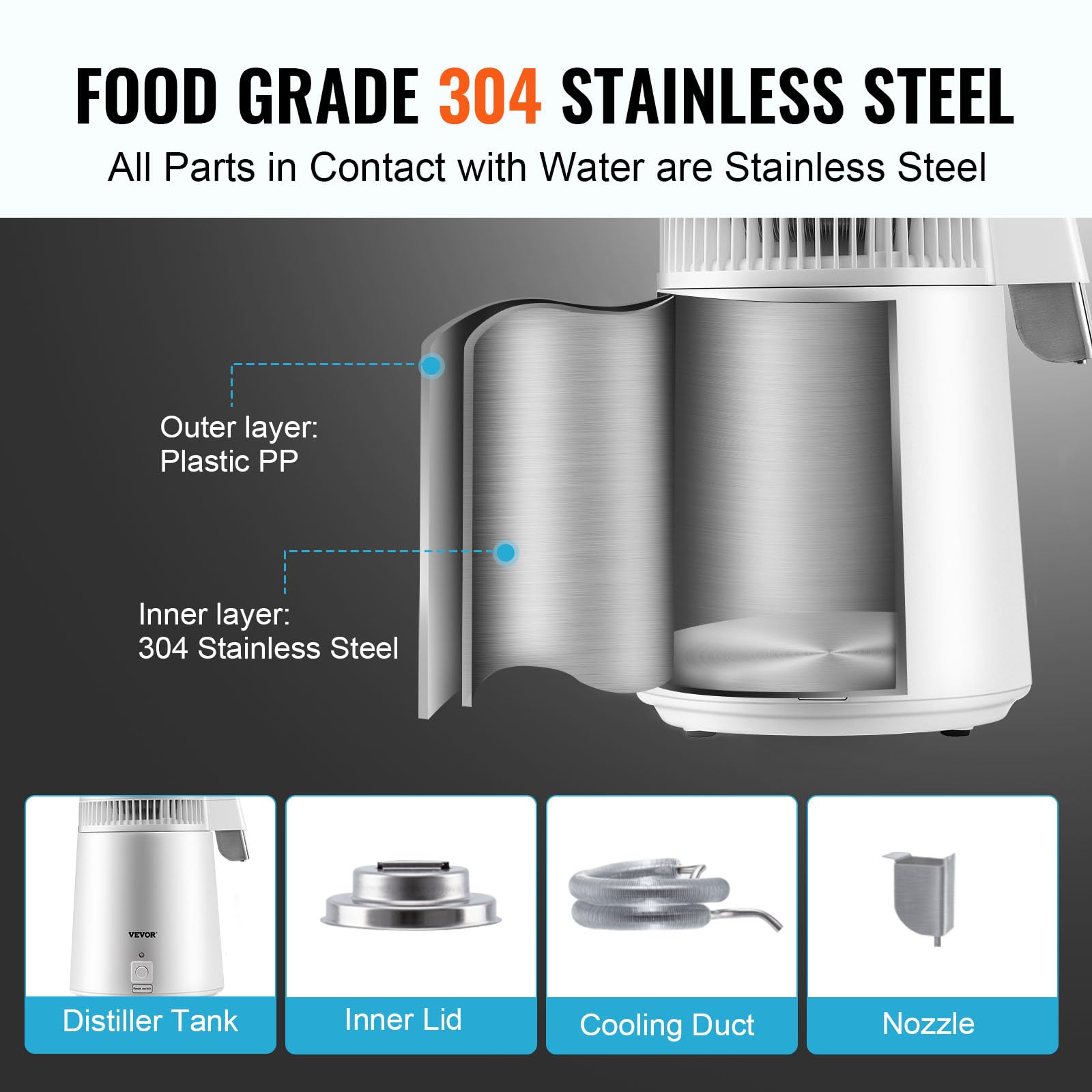 VEVOR BPA free container distiller