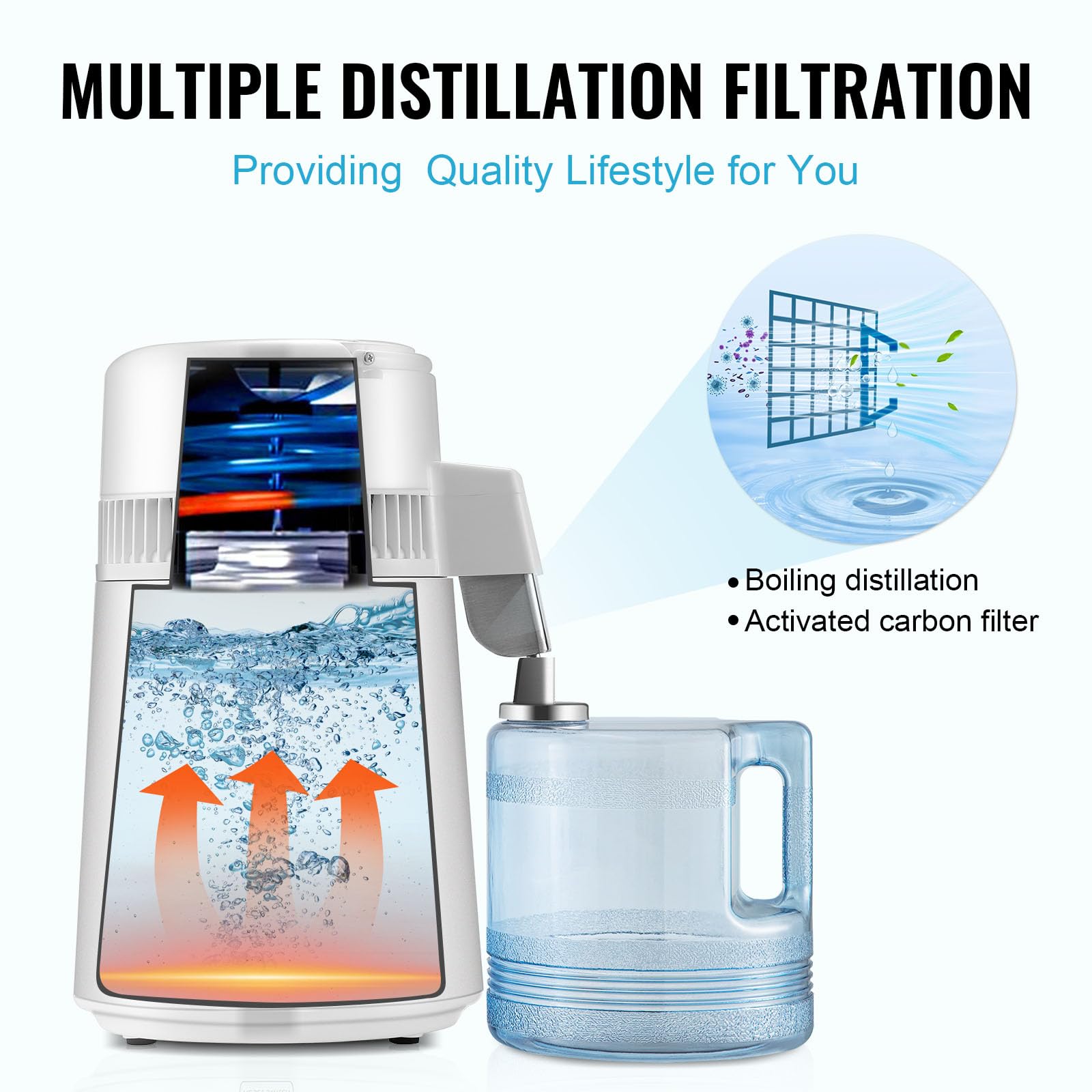 VEVOR stainless steel body distiller