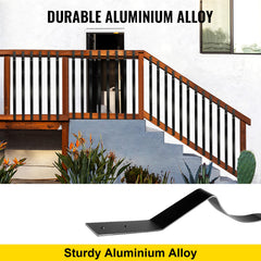 Wave arc baluster design in matte black finish