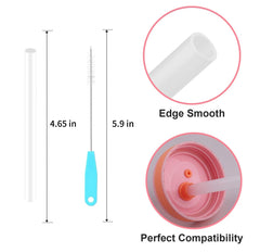 8 replacement straws for Zak Designs Kelso 12oz toddler bottle 118mm length