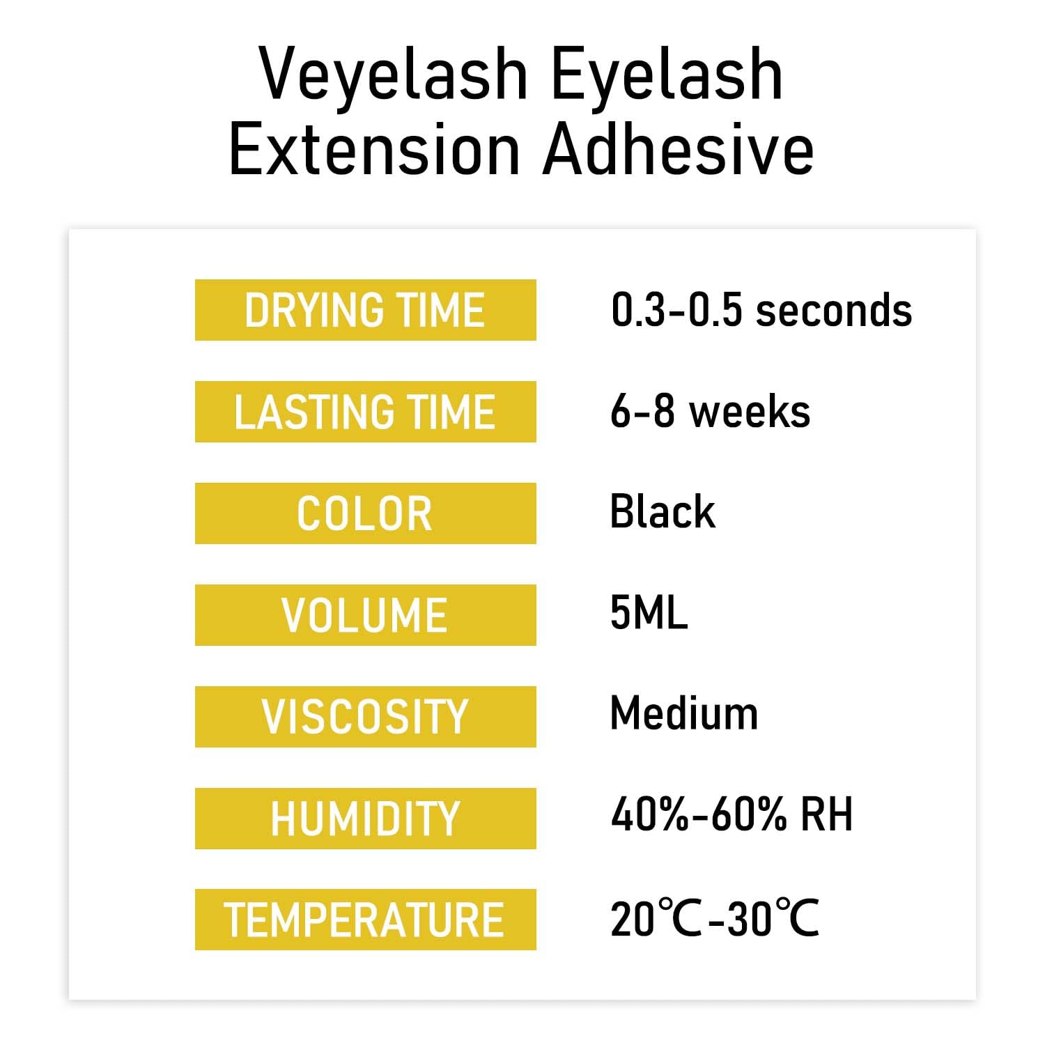 Salon use eyelash extension glue VEYES INC packaging