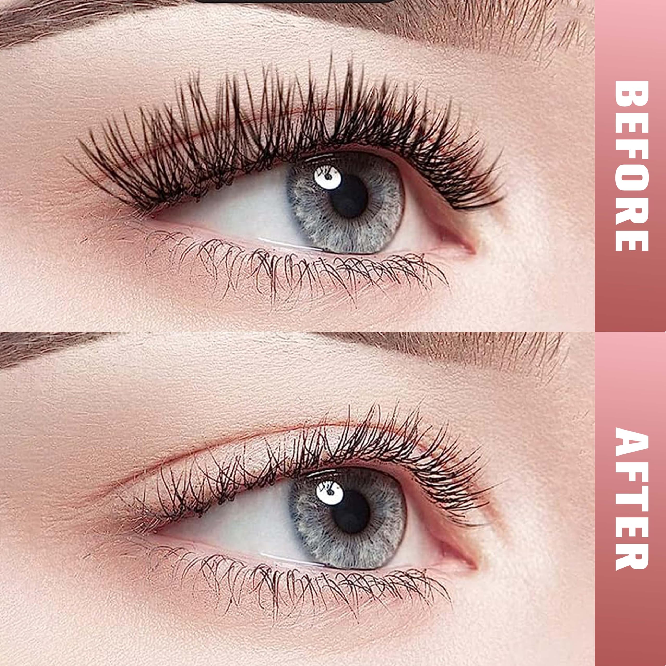 Rinsing lashes with lash cleanser after removal