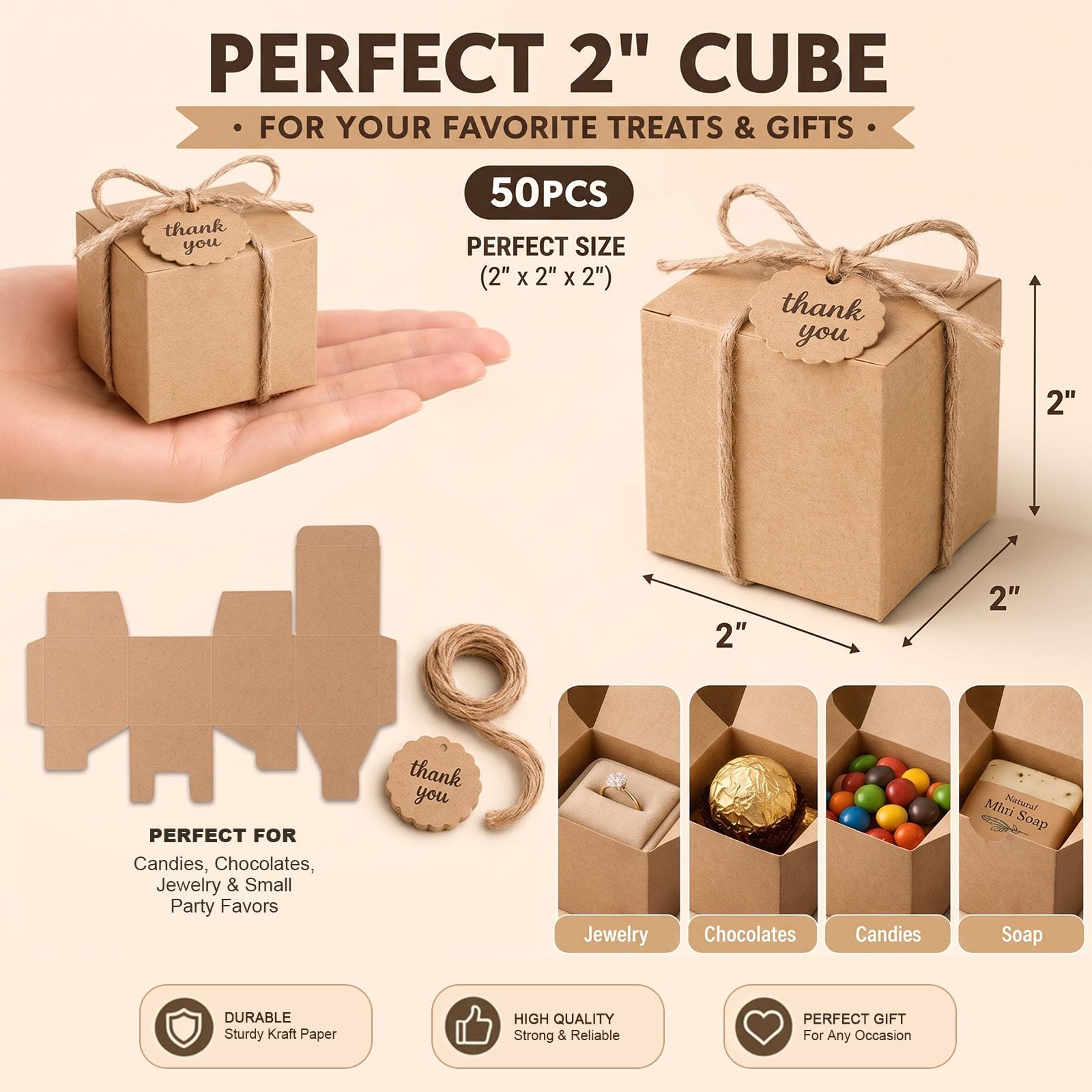 2x2x2 inch mini gift boxes by VGOODALL