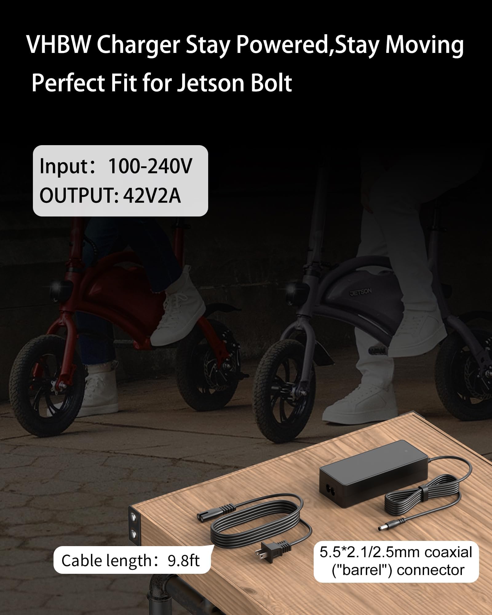 Jetson Bolt Pro charger compatibility closeup