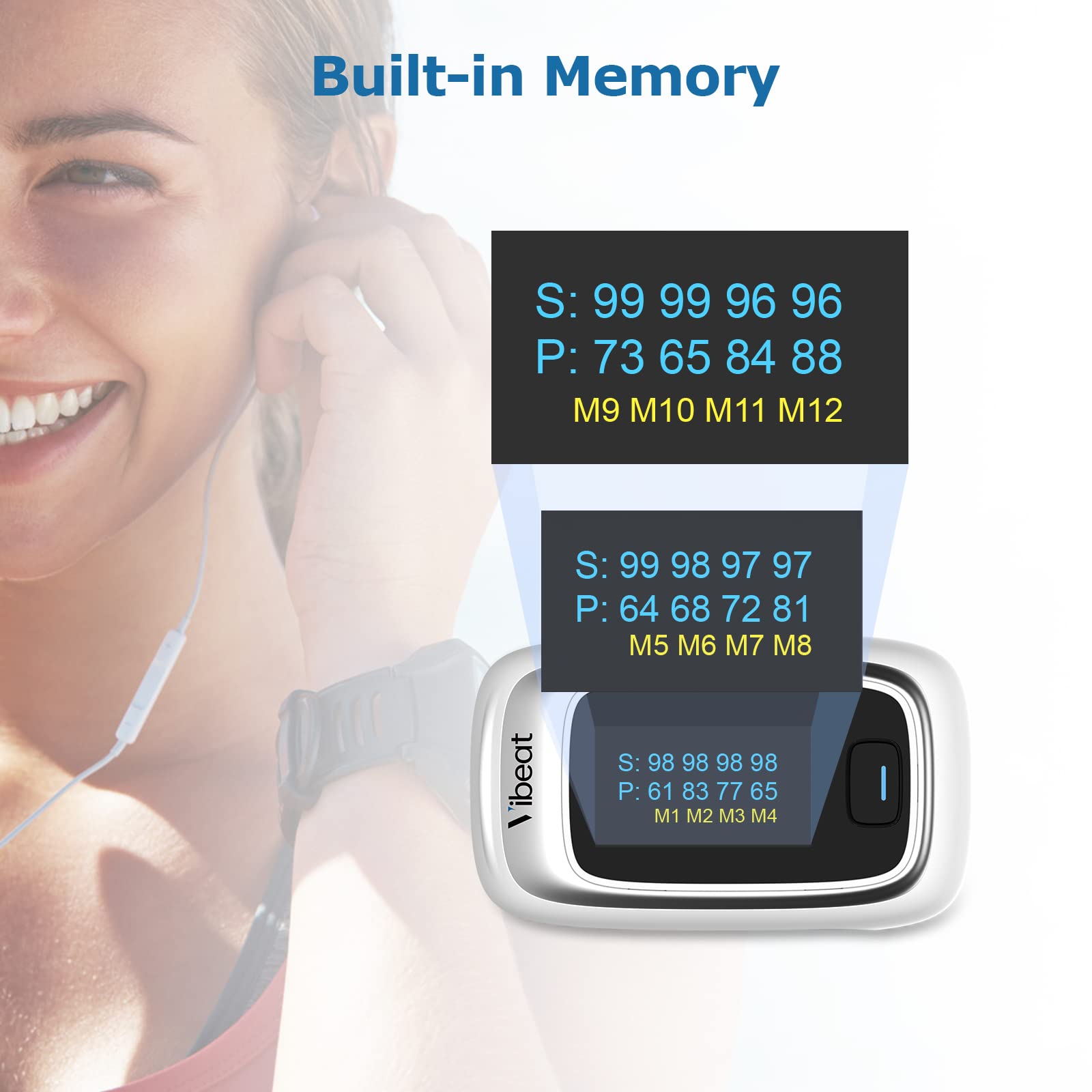 Pulse rate measurement on Vibeat oximeter