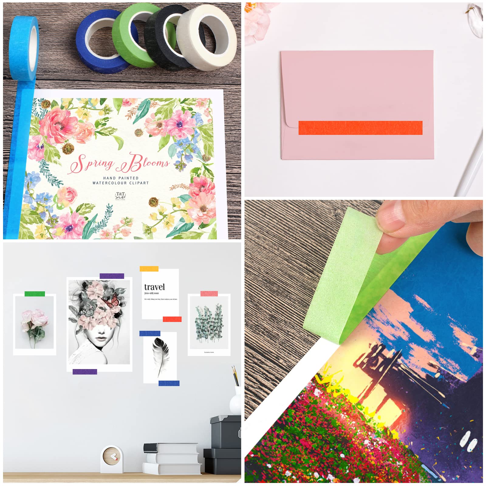 Guirnd colored masking tape bundle 12 pieces