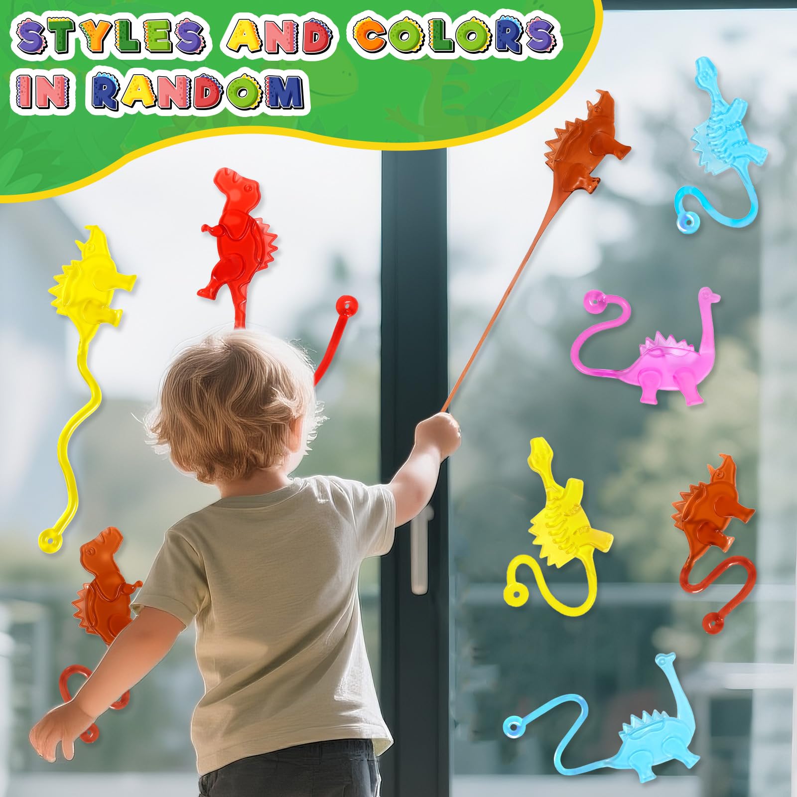 Classroom prizes and party favors dinosaur sticky hands by VICROIC