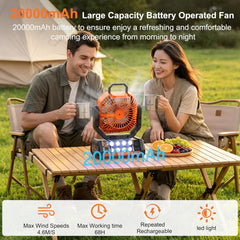 Vicsoon camping fan with 6 inch 5 blade design