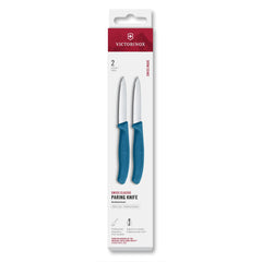 Victorinox Swiss Classic 2 Piece Paring Knife Set blue with ergonomic handles