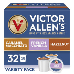 Victor Allen's Coffee Variety Pack box with 32 single serve pods
