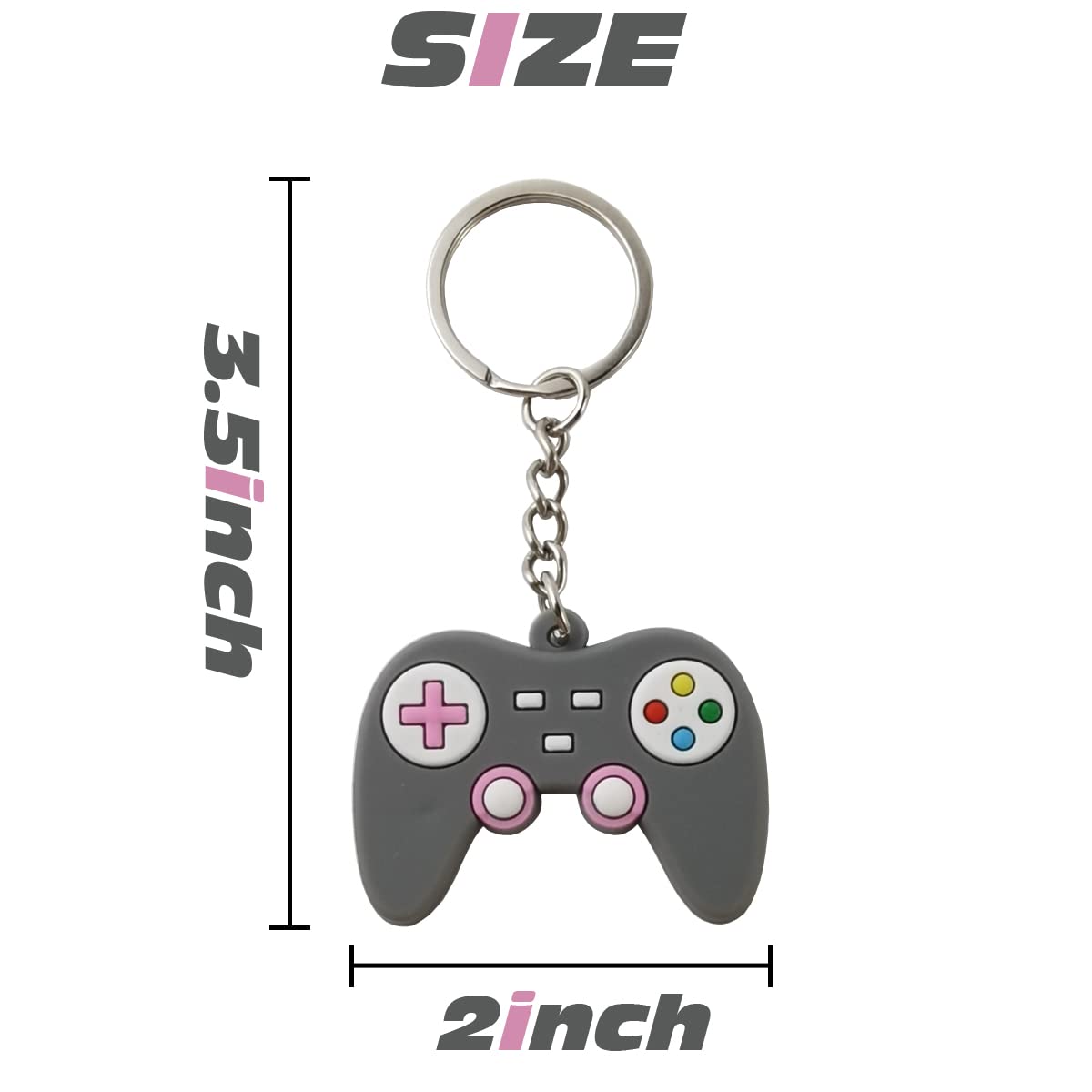 Silicone video game controller keychains 24 pack