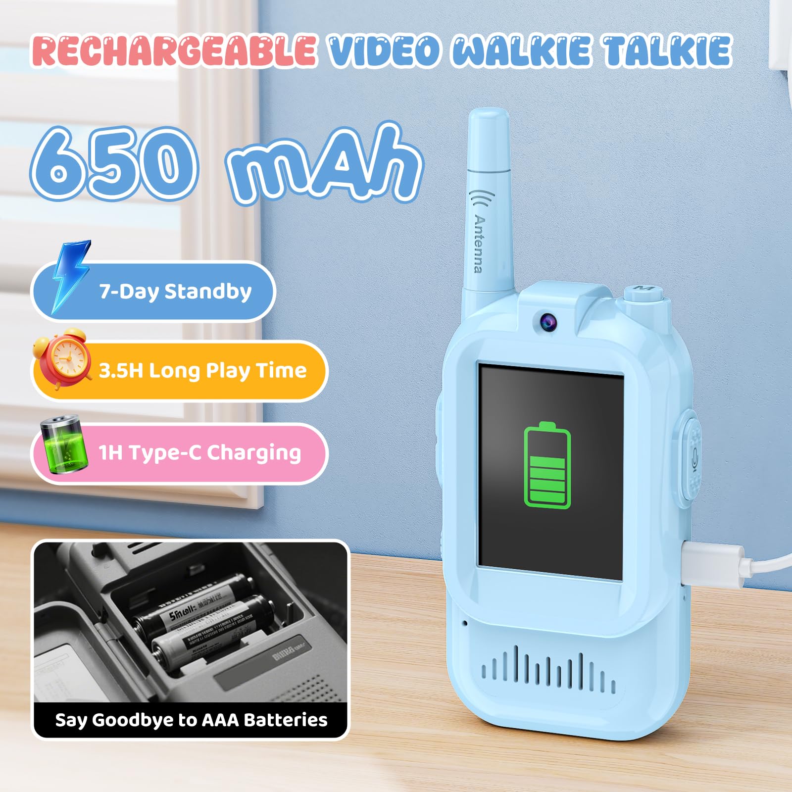 Voice effects and noise reduction on kids walkie talkie