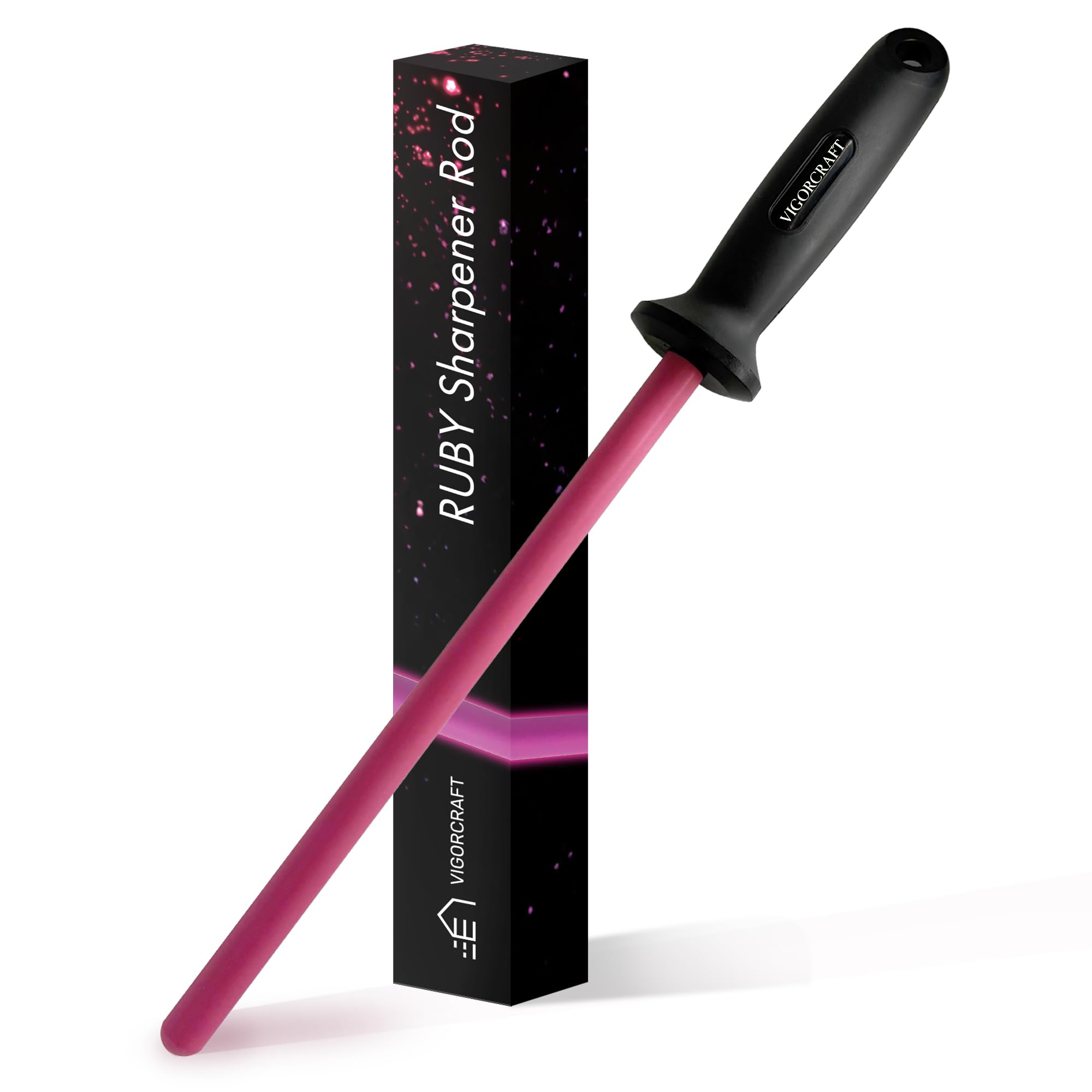 VIGORCRAFT Ruby Sharpener Rod for Japanese knives