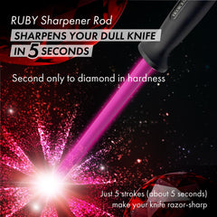 Ruby sharpening rod by VIGORCRAFT for high hardness blades