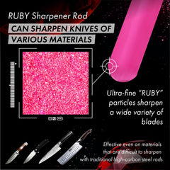 VIGORCRAFT ruby sharpener rod ergonomic handle closeup