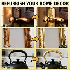 Gold leaf paint on metal wood surfaces by Vigorder
