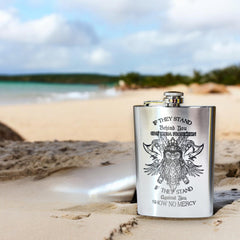 Leak proof screw top lid Viking No Mercy Flask