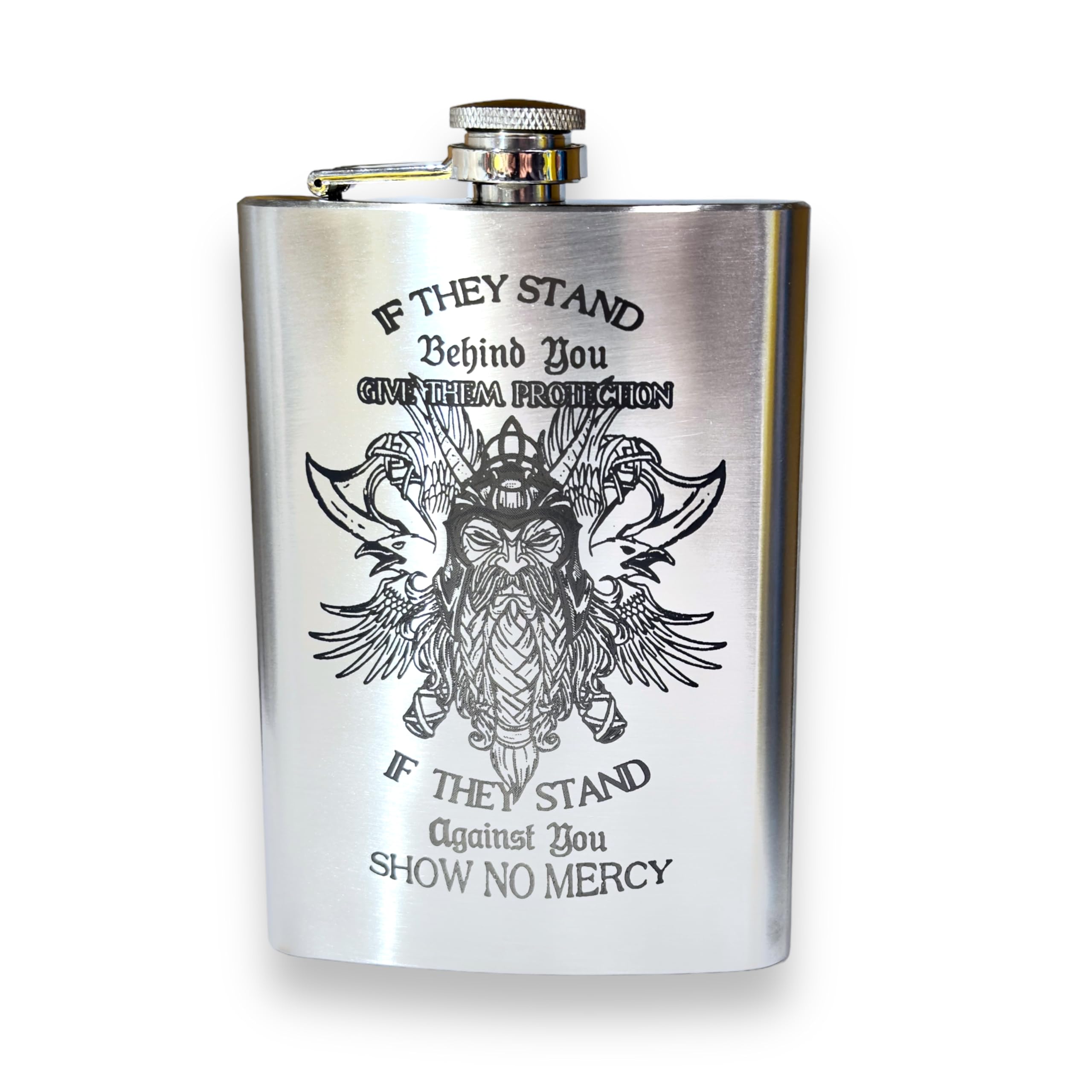 Viking No Mercy Flask 8oz stainless steel