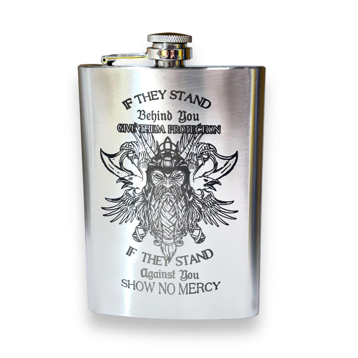 Viking No Mercy Flask 8oz stainless steel