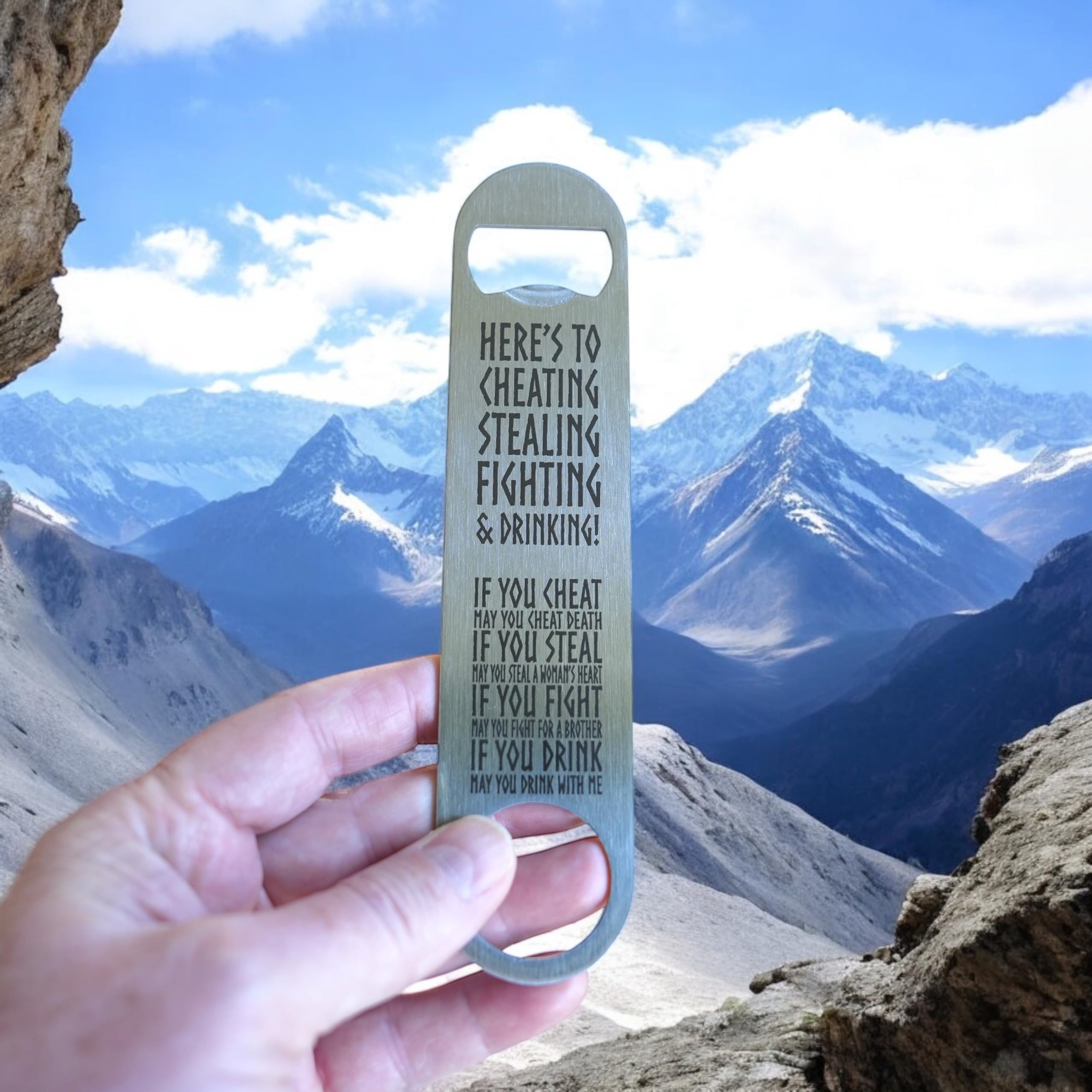 Heavy duty flat bottle opener Viking Toast