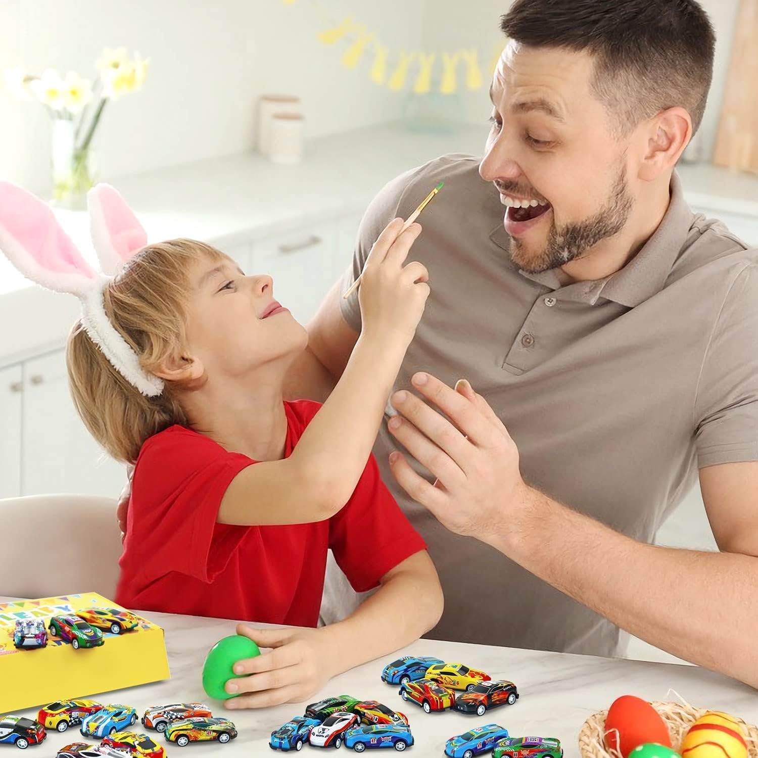 30 bright colors of mini race cars for kids