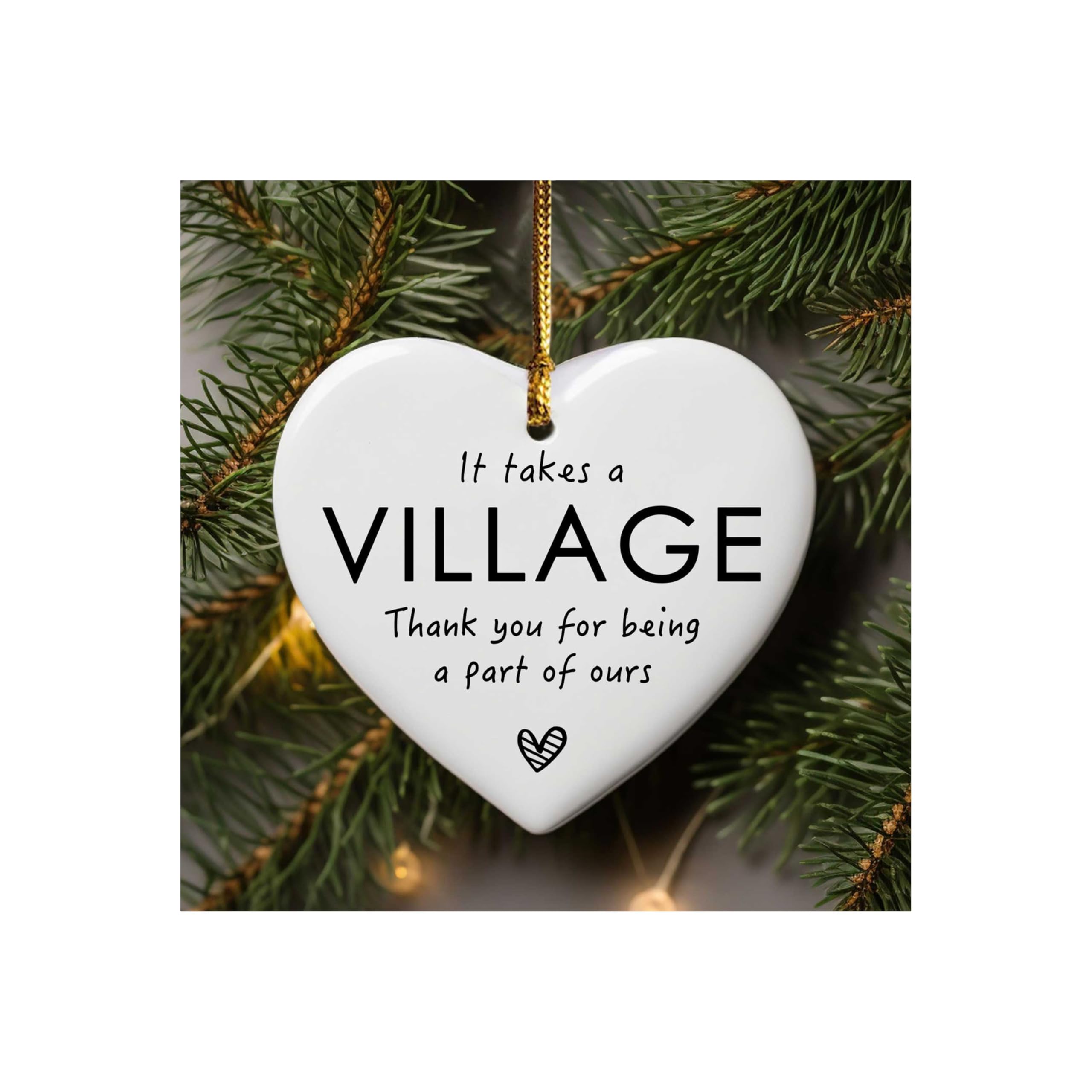 Keepsake ornament expressing gratitude and community