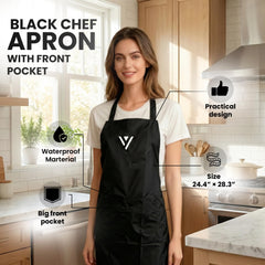 Black chef apron included with VIMEA set