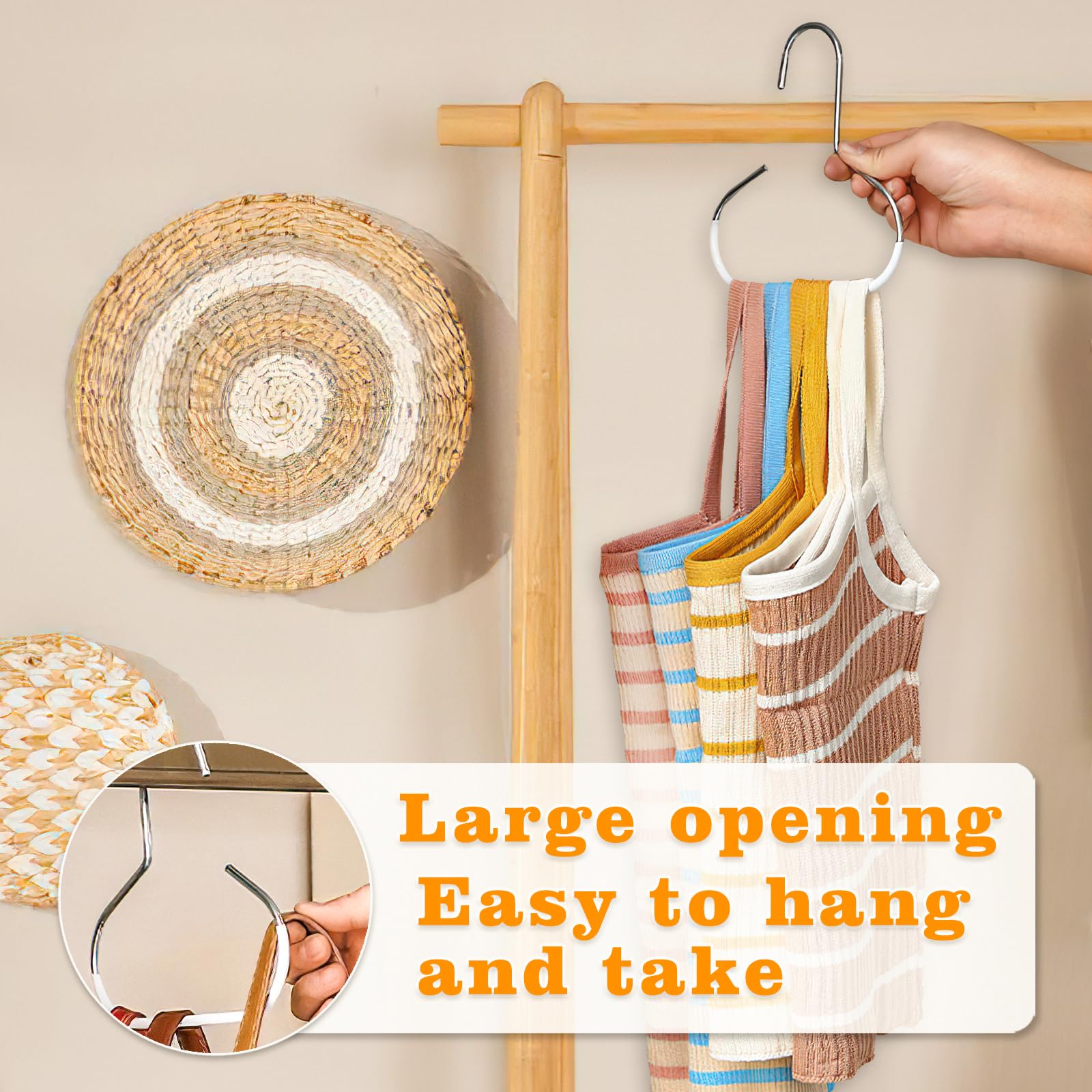 Hat storage unit holding baseball caps with large opening