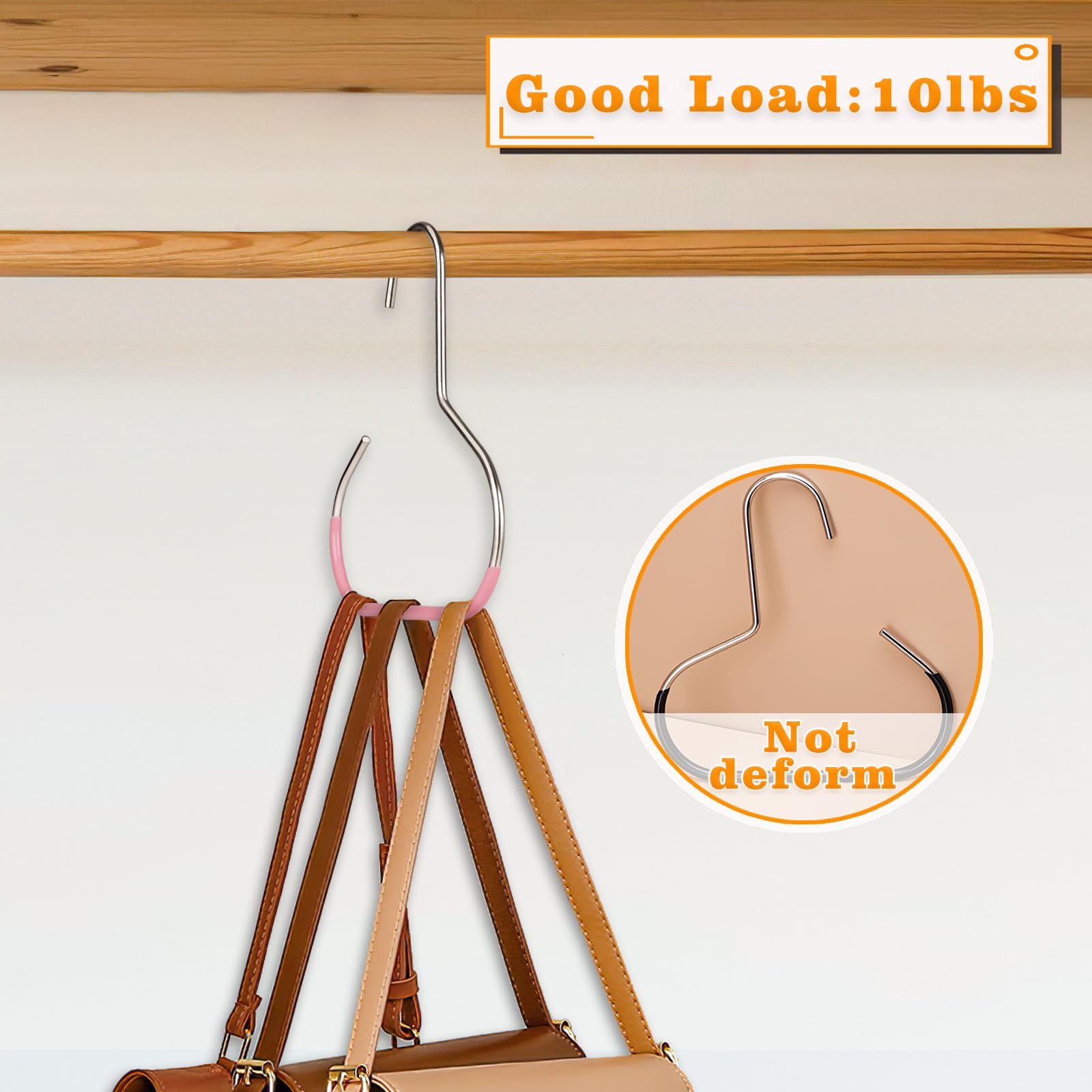 PVC wrapped hat organizer prevents slip and protects clothing