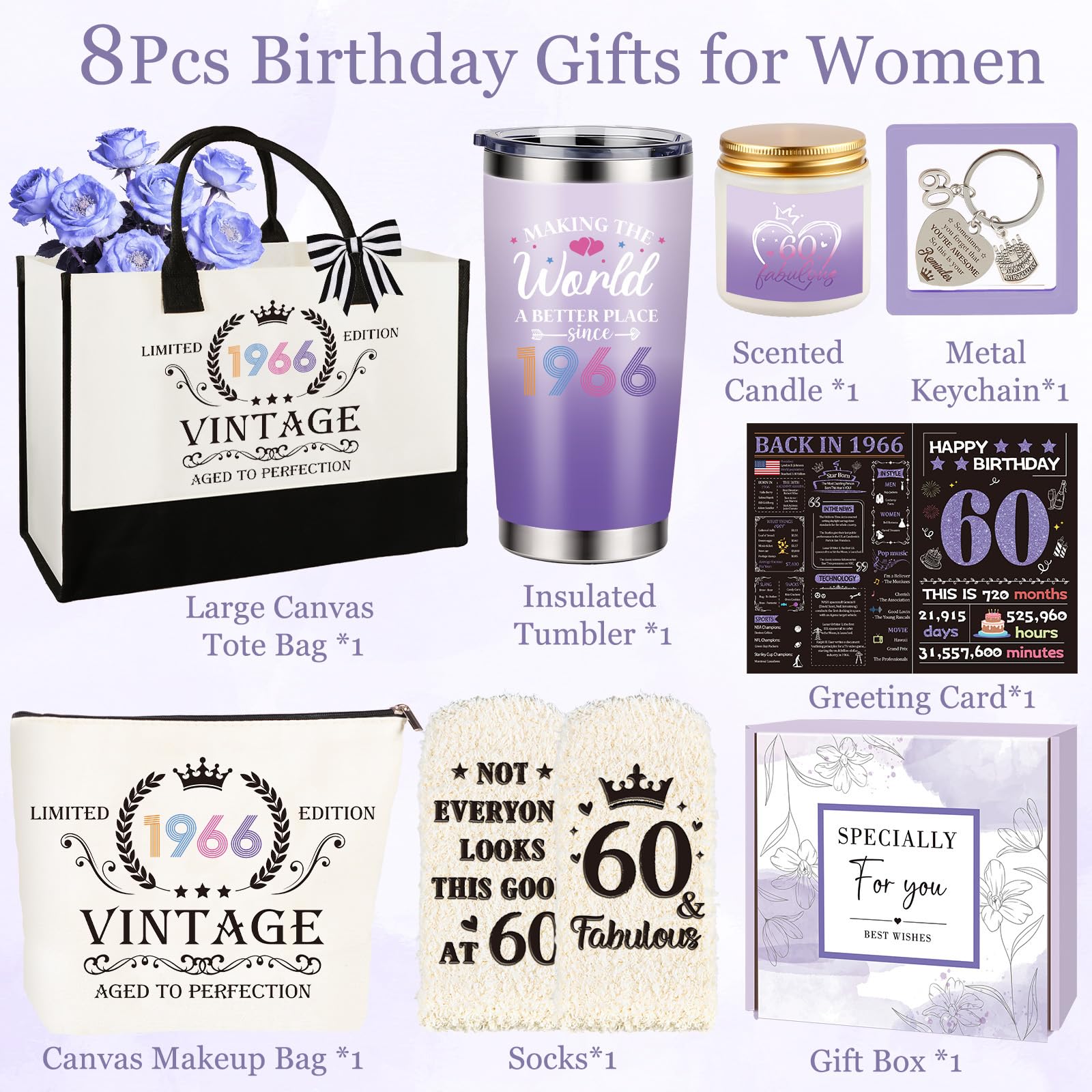 vintage 1966 gift basket design for milestone birthday