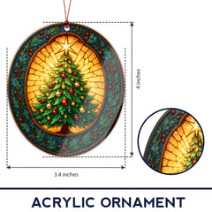 Vintage Acrylic Xmas Ornament by RUSATEN for festive display