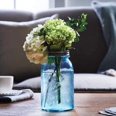 Vintage aqua Ball Perfect Mason jar 32oz with BPA-free lid