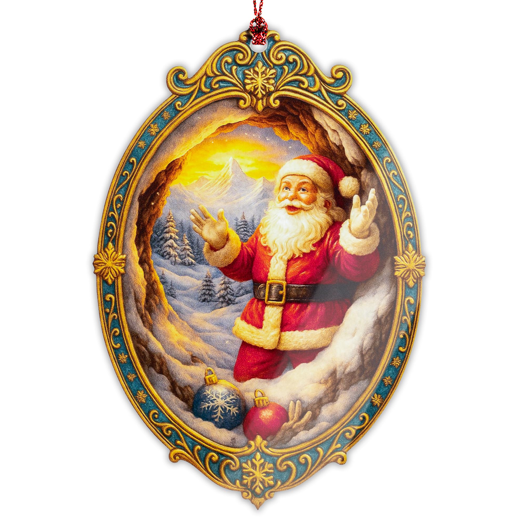 Vintage Christmas santa ornaments 2025 on display