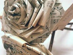 Vintage style paper rose bouquet for weddings