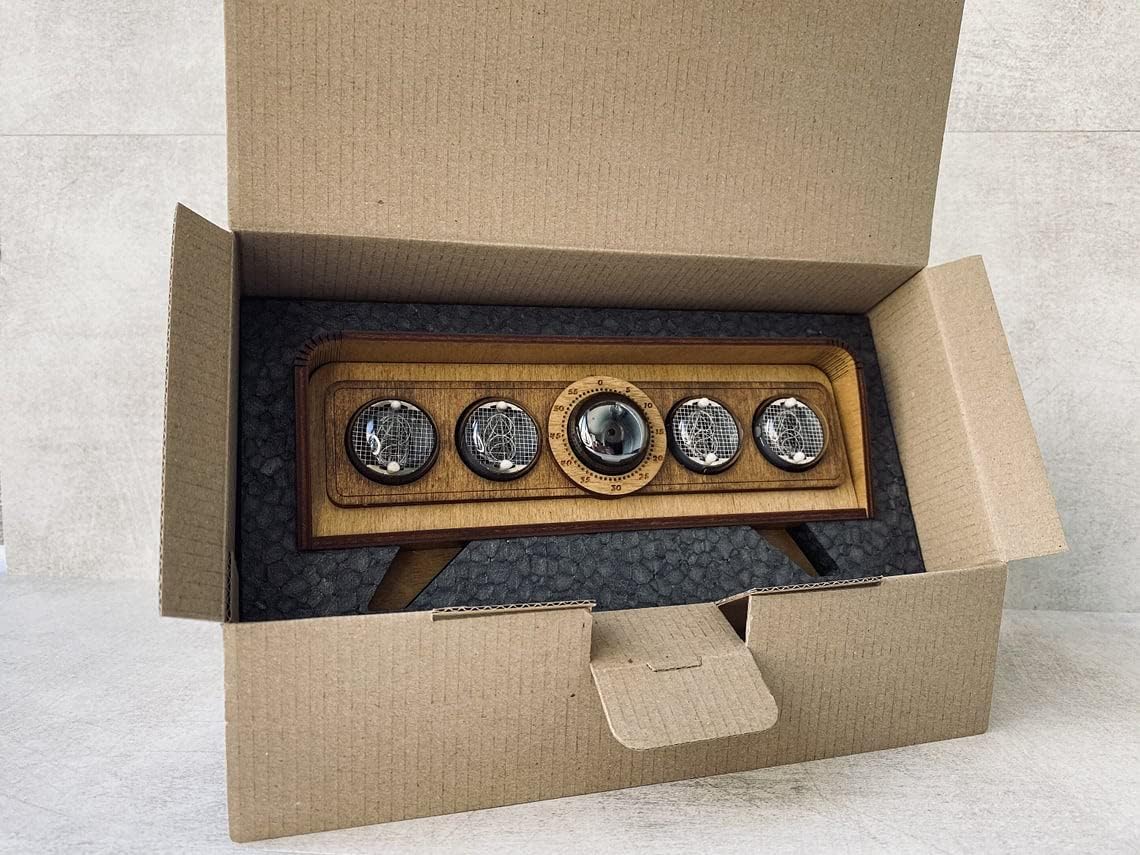 Vintage retro Nixie tube clock from Ukraine