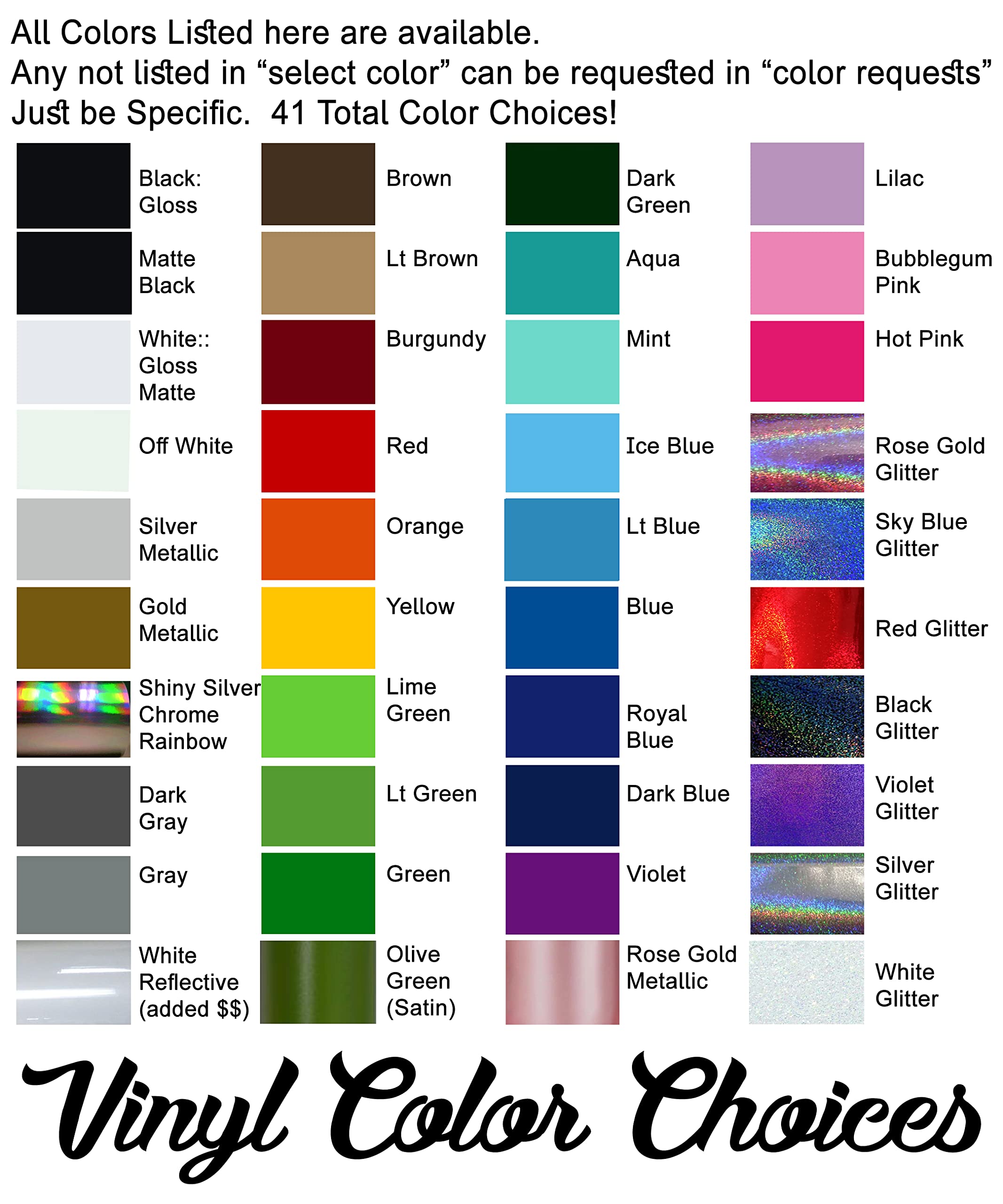 Premium outdoor calendared vinyl decal ready to apply