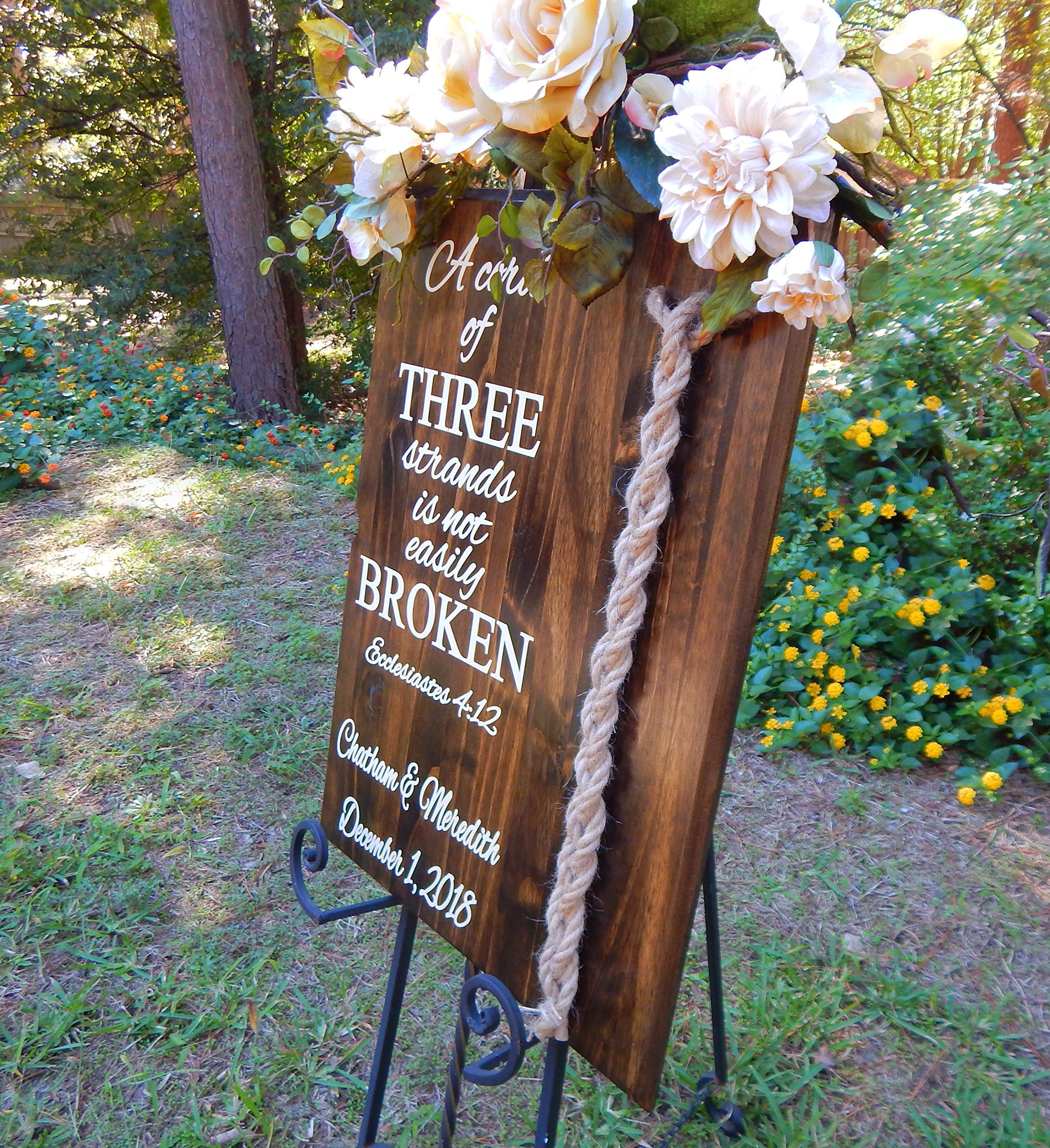 Two heavy duty hooks included for hanging the sign