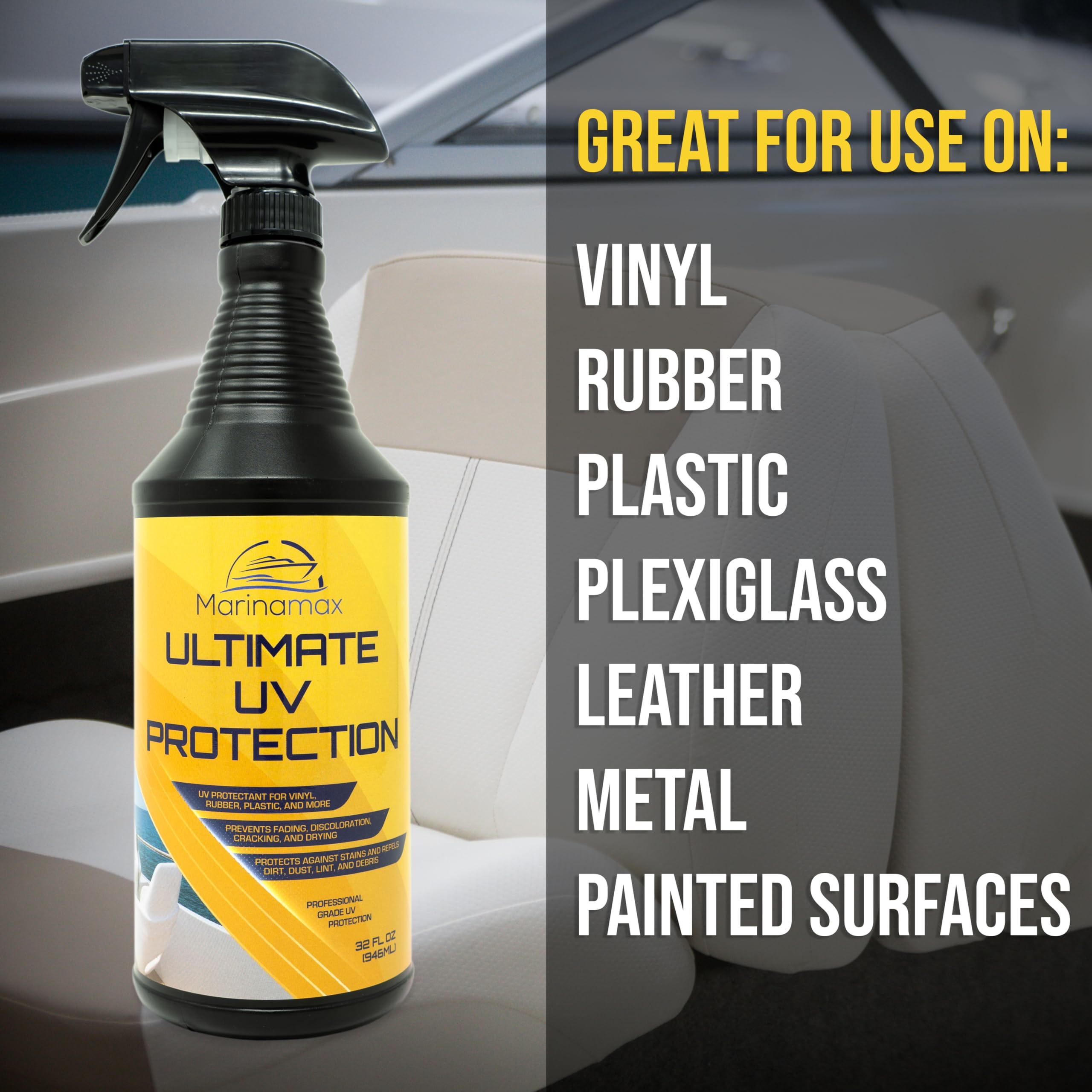 Rubber and plastic protection with UV spray