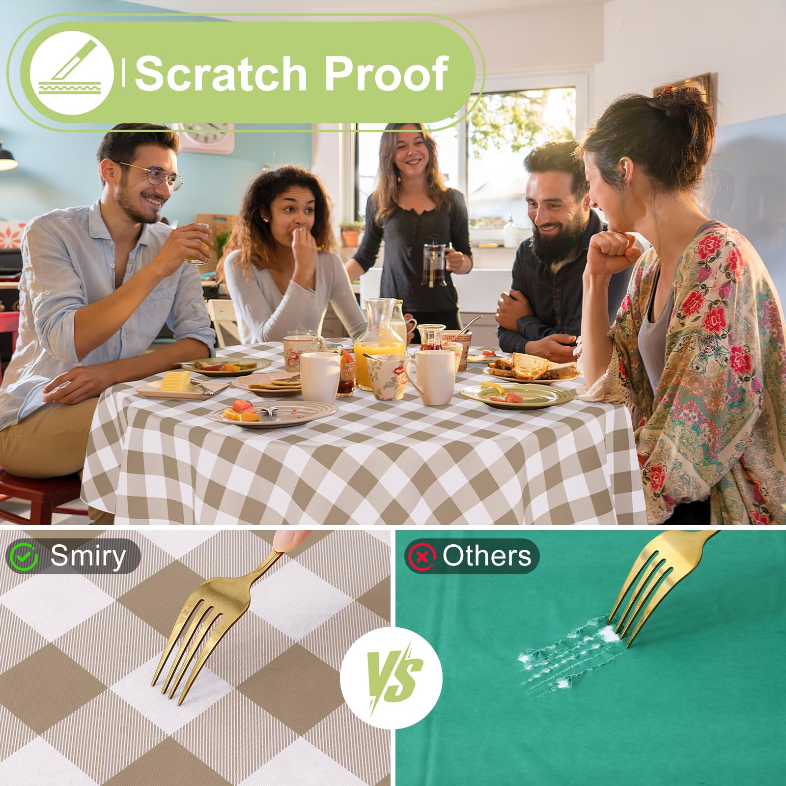 Easy clean waterproof oval tablecloth 60x84