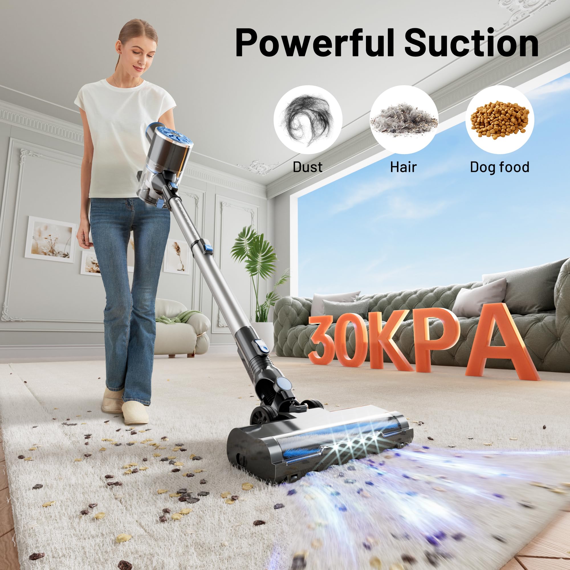 VIPSUN LED screen display on vacuum