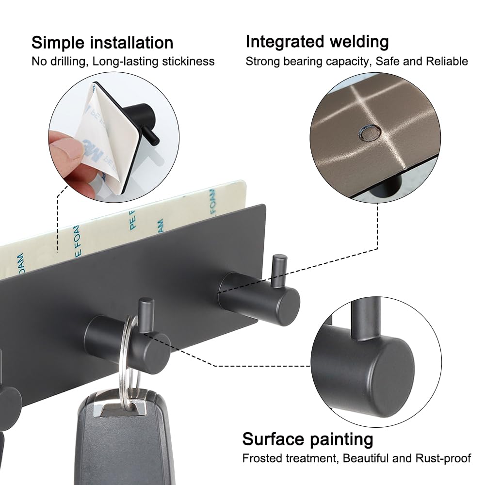 Stainless steel VIRFIN wall mount key rack