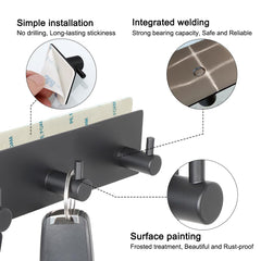 Stainless steel VIRFIN wall mount key rack