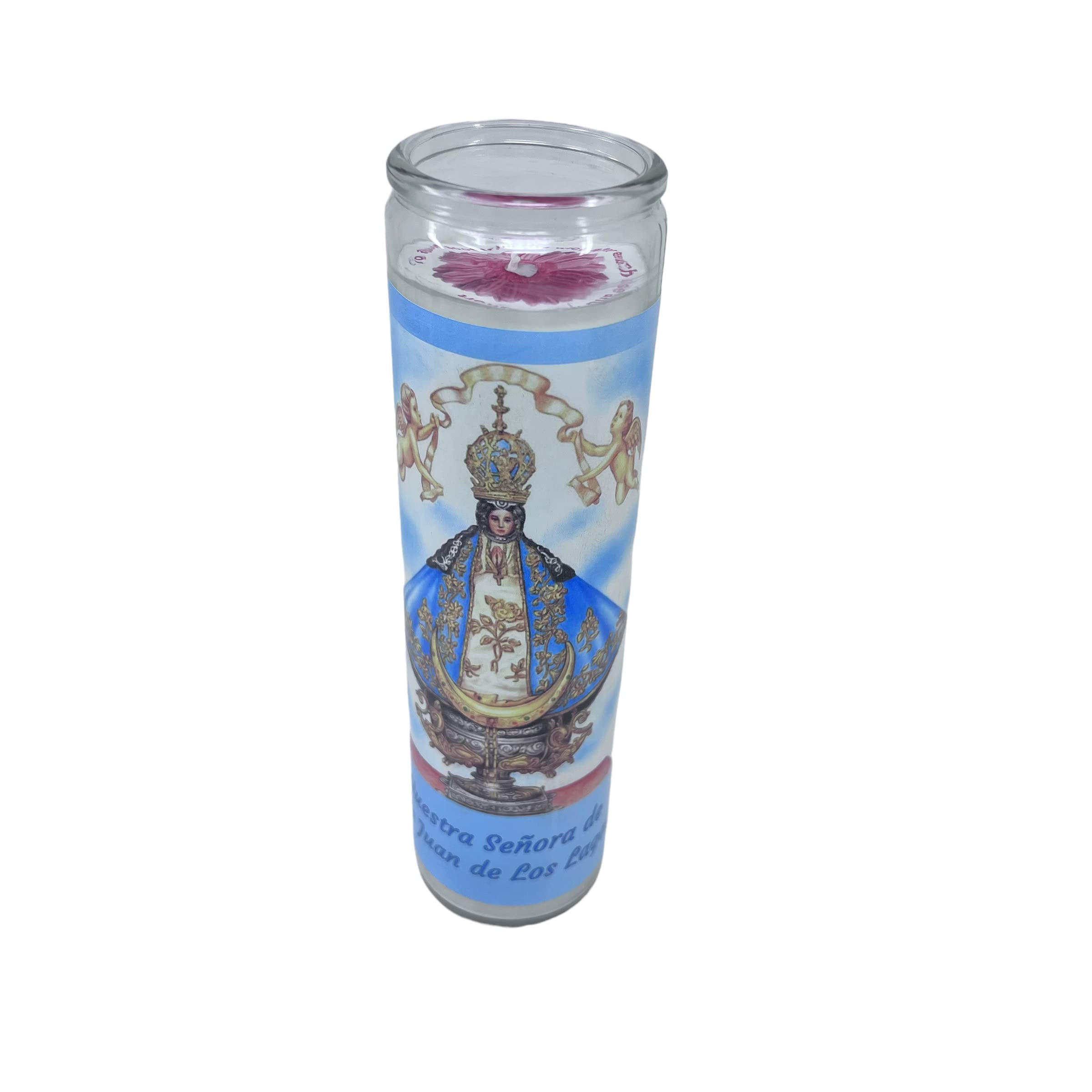 Veladora virgen con oracion en reverso 14 oz