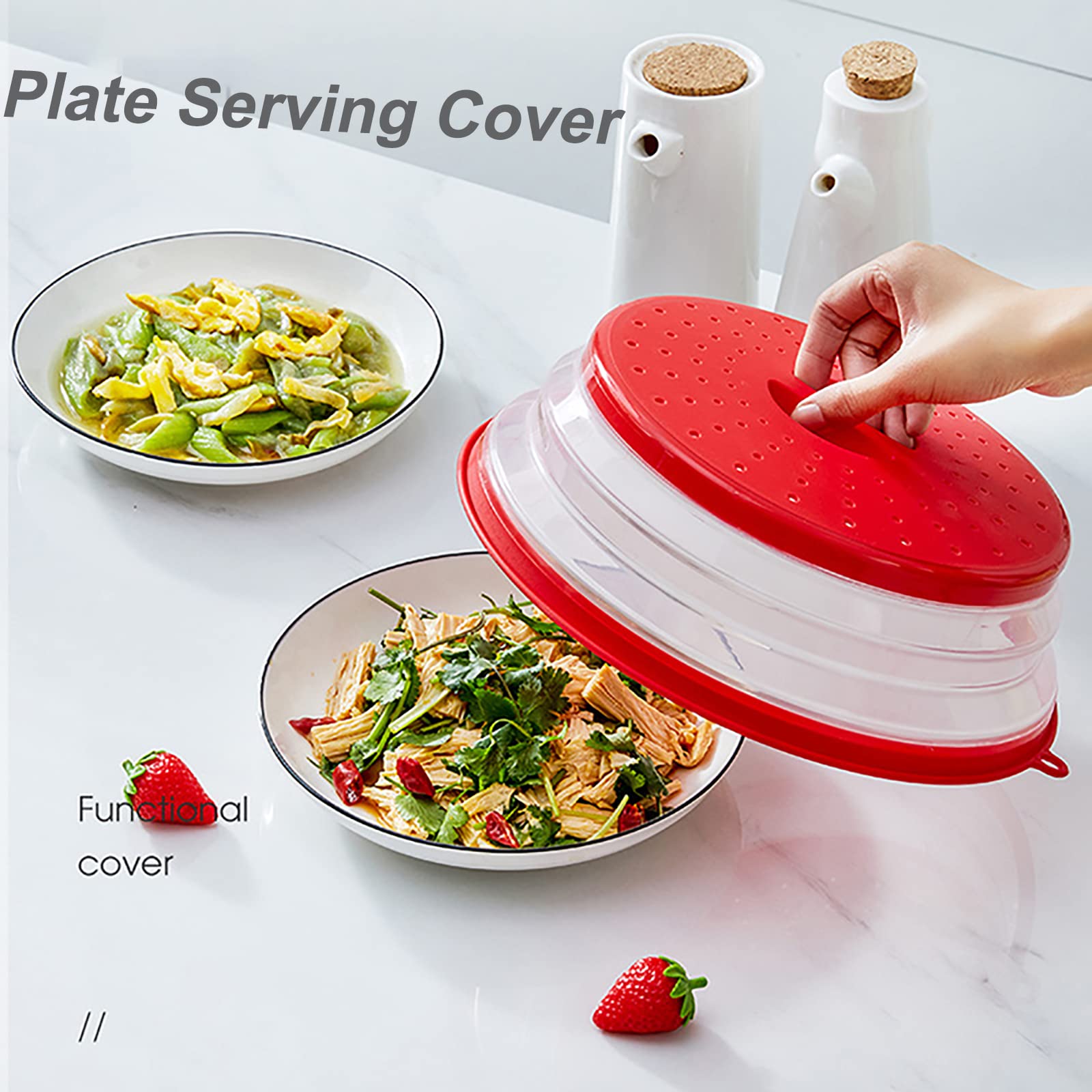 Folded collapsible microwave lid for compact storage