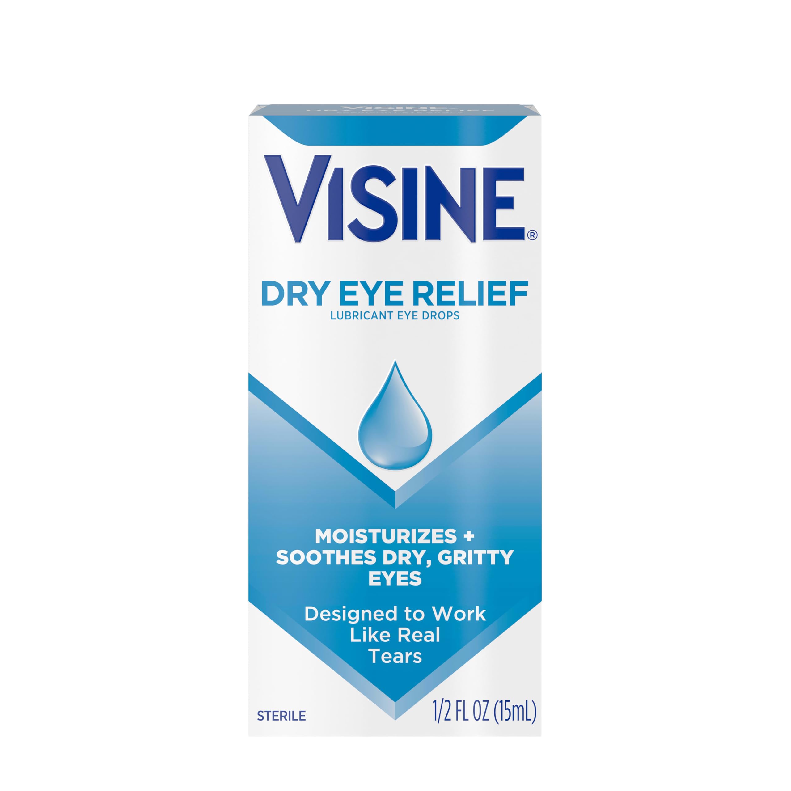 Visine lubricant eye drops for temporary dryness relief 0.5 oz